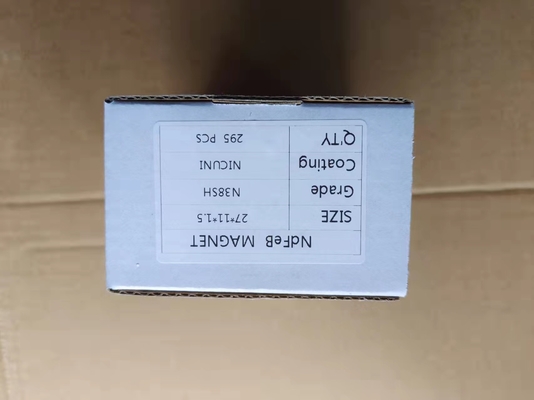 Beli Lapisan Perak Magnet Neodymium Permanen N38SH F27x11x1.5mm Untuk Motor DC Brushless online manufacture