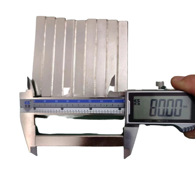 Beli Custom Square Rectangular N52 Kuat Neodymium Bar Magnet 80X10X10mm Panjang Penggunaan Ganda online manufacture