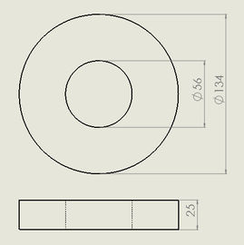 Beli Permanen Circular Ferrite Ring Magnet. 150mm X 100mm X 25mm online manufacture