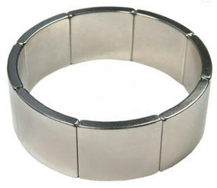 Beli Arc Berbentuk Magnet Motor Neodymium N38H Generator Angin Kelas NdFeb Magnet online manufacture