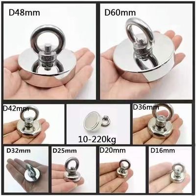 Beli 600LBS Perjamuan Kuat Sinter Neodymium Fishing Magnet Set Untuk Penyelamatan online manufacture